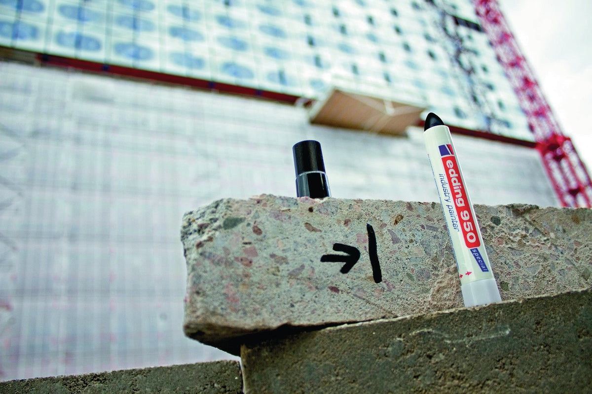 EDDING Industrie-Pastenmarker 950 gelb, 10 mm Rundspitze