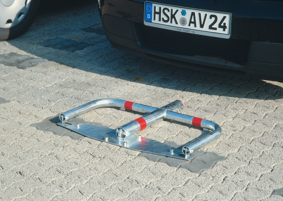 URBANUS Sperrbügel 500 mm silber mit roten Reflexstreifen und Profilzylinder