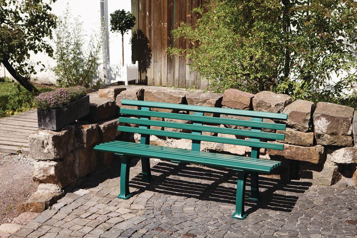 BLOME Parkbank Sylt 3-Sitzer Kunststoff grün 1500x540x740 mm