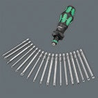 WERA Bitsortiment KK Turbo 1 19-teilig mit Turbofunktion und Rapidaptor Handhalter