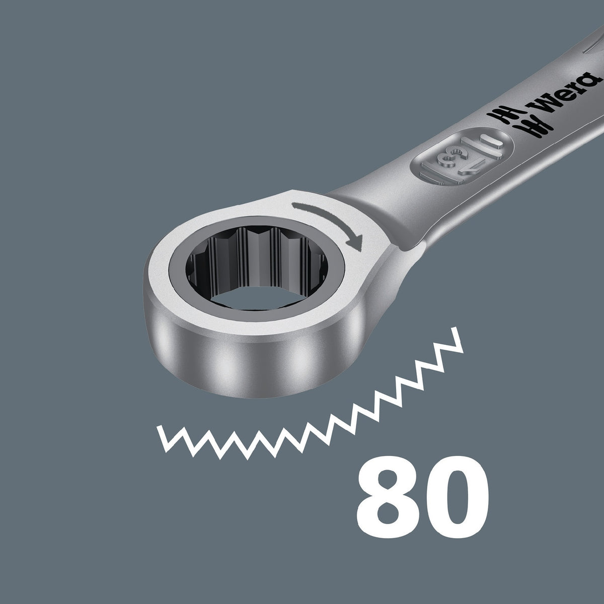 WERA Maulringratschenschlüssel Joker SW 10 mm – 80 Zähne, Haltefunktion, 159 mm