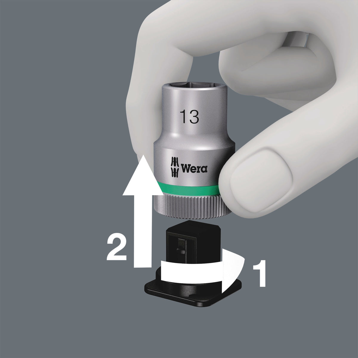 WERA Steckschlüsselsatz 8767 C TORX HF2 6-teilig 1/2 Zoll T20-T45 mit Haltefunktion