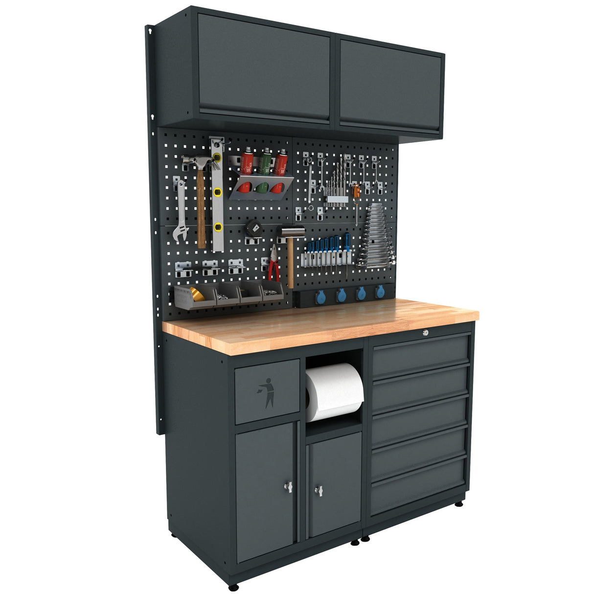 Werkstatteinrichtung Set Bullram TOOLBOX4YOU Expert Serie - Werkstattmodul 1 - Profi Werkbank BGMOD1