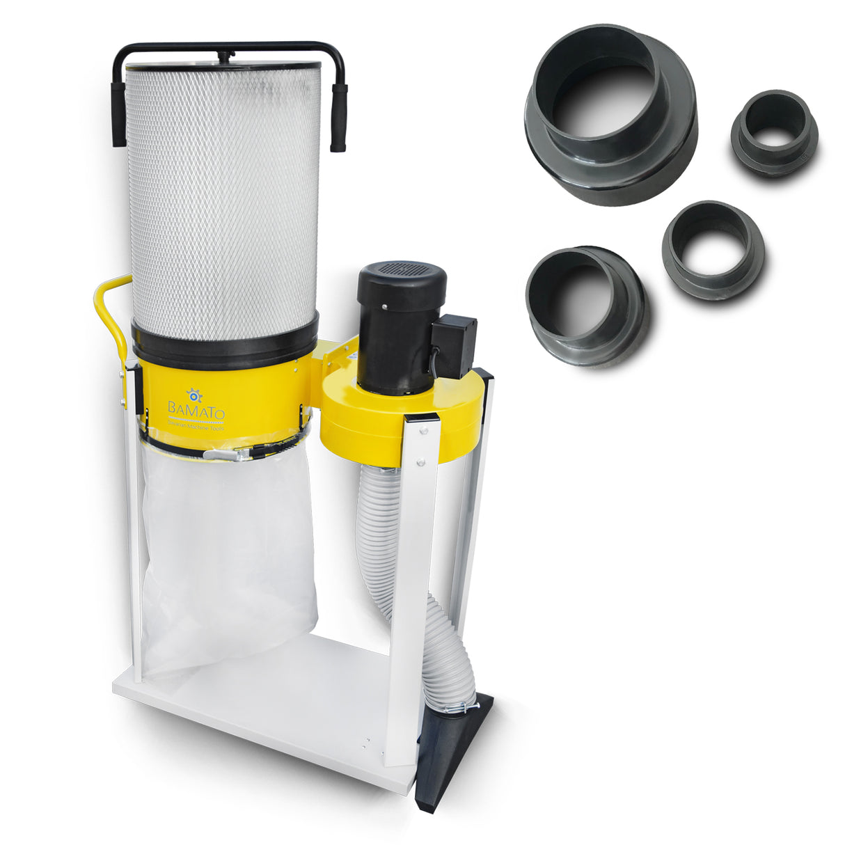 BAMATO AB-1500CF Absauganlage mit Feinstaubfilter und Adapterset (230V)