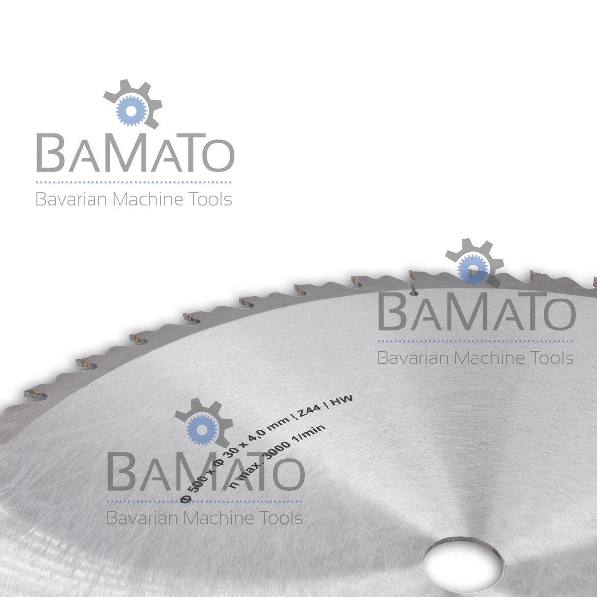 BAMATO Sägeblatt 500mm mit 44 Hartmetallzähnen, 30 mm Bohrung