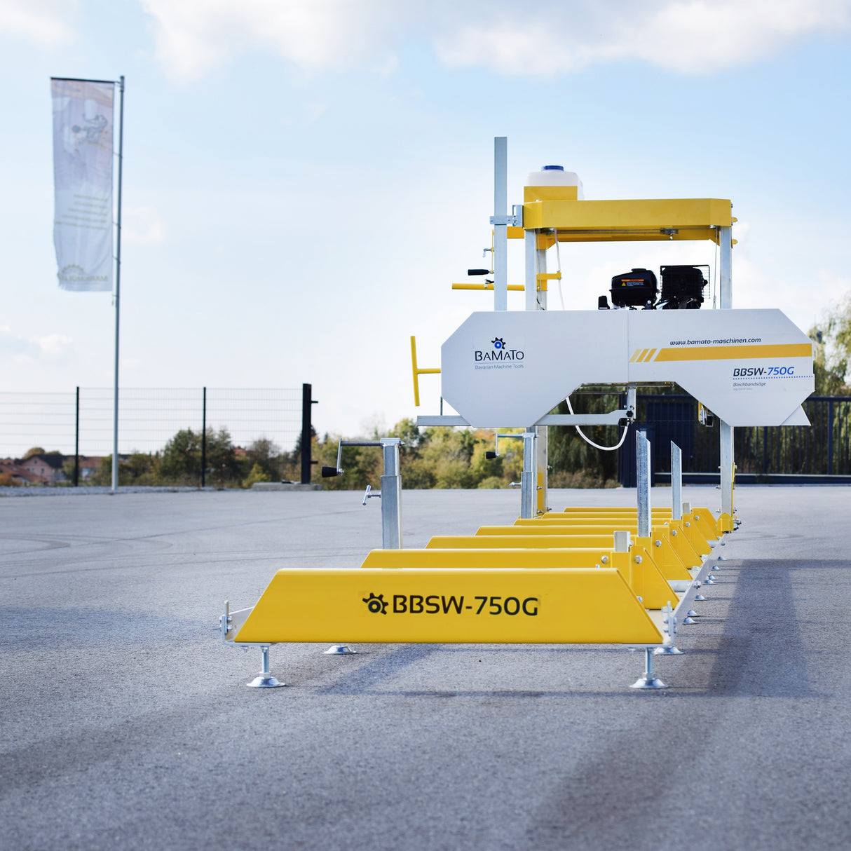 BAMATO BBSW-750G Blockbandsäge mit Benzinmotor und Elektrostart