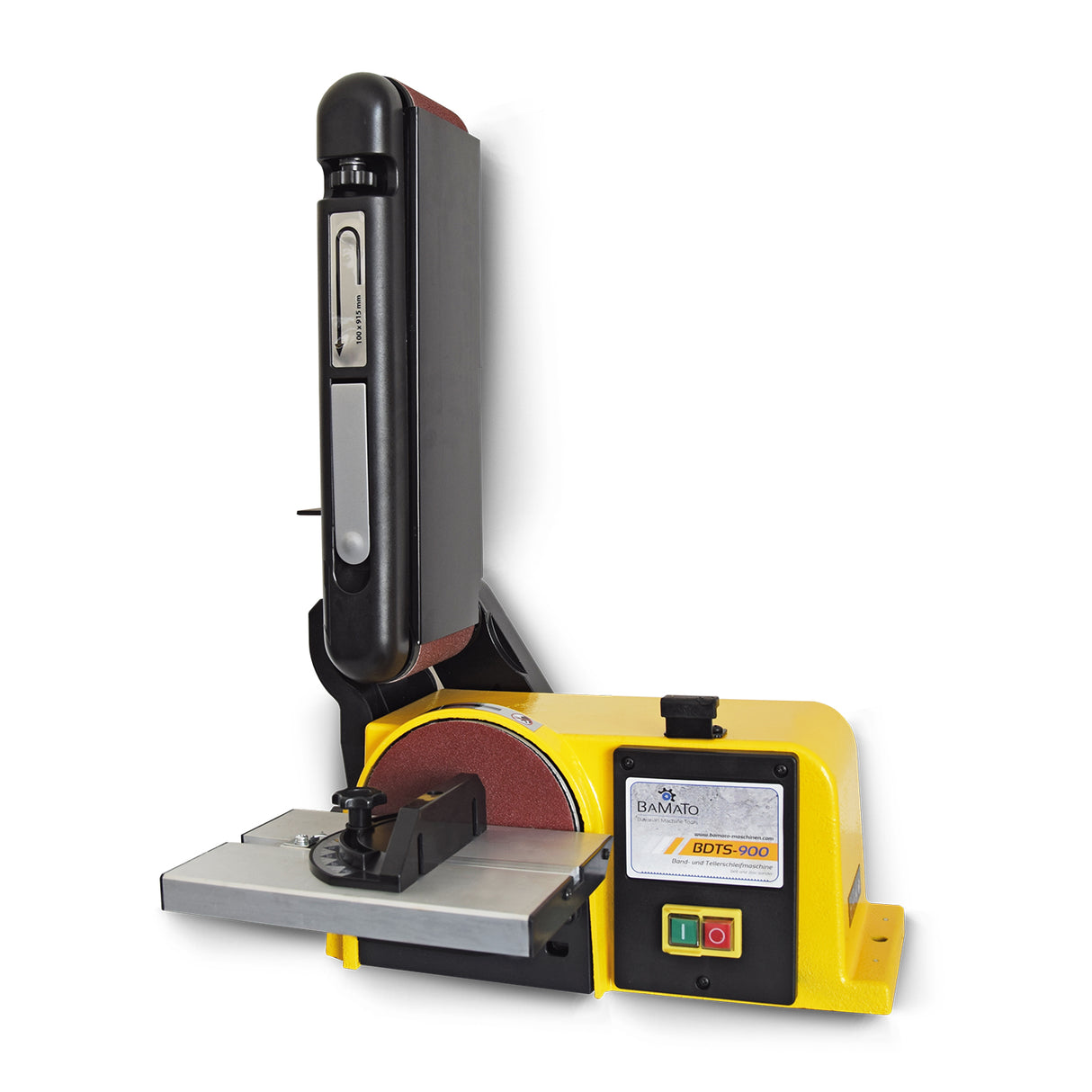 BAMATO Band- und Tellerschleifer BDTS-900 inkl. Schleifset & Klett-Pad