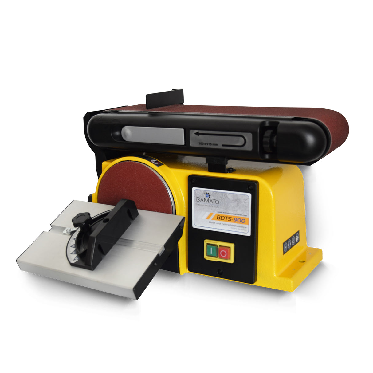 BAMATO Band- und Tellerschleifer BDTS-900 inkl. Schleifset & Klett-Pad
