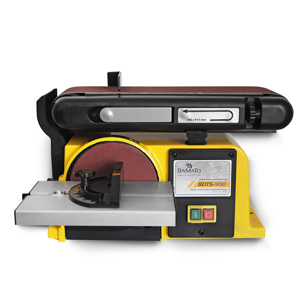 BAMATO Band- und Tellerschleifer BDTS-900 inkl. Schleifset & Klett-Pad