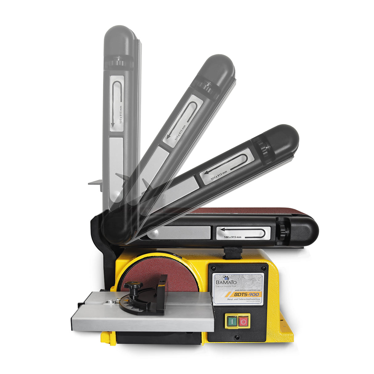 BAMATO Band- und Tellerschleifer BDTS-900 inkl. Schleifset & Klett-Pad