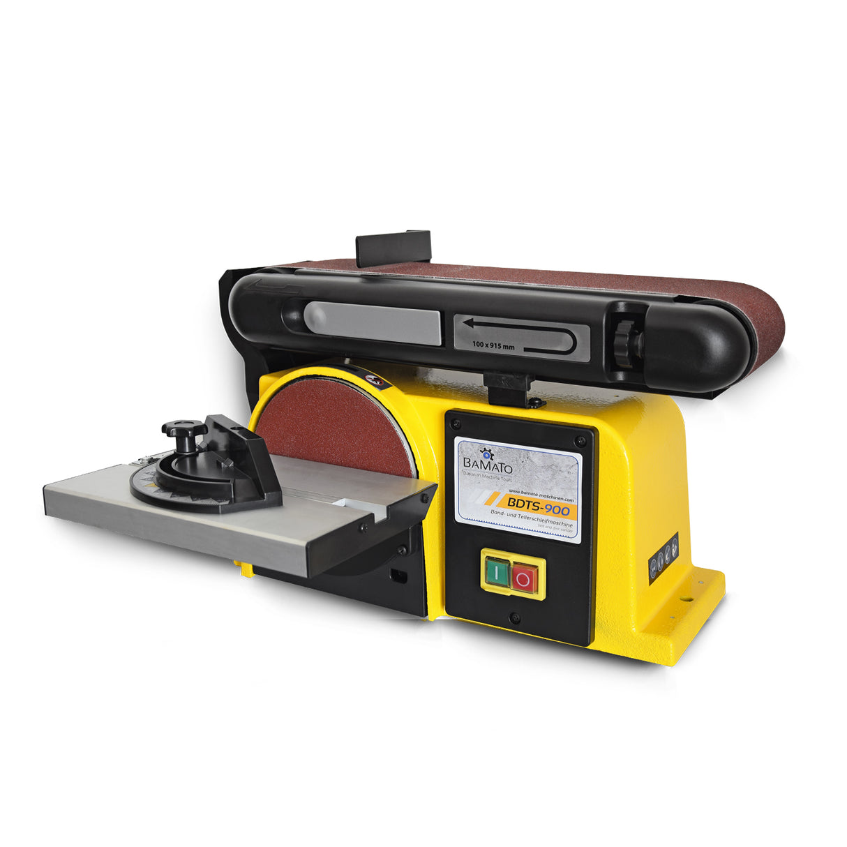 BAMATO Band- und Tellerschleifer BDTS-900 inkl. Schleifset & Klett-Pad