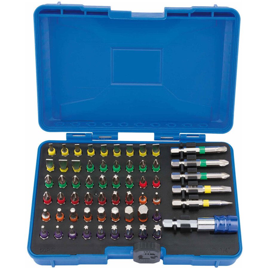 Draper Tools Bitsatz farbig, 60 Stück D82405