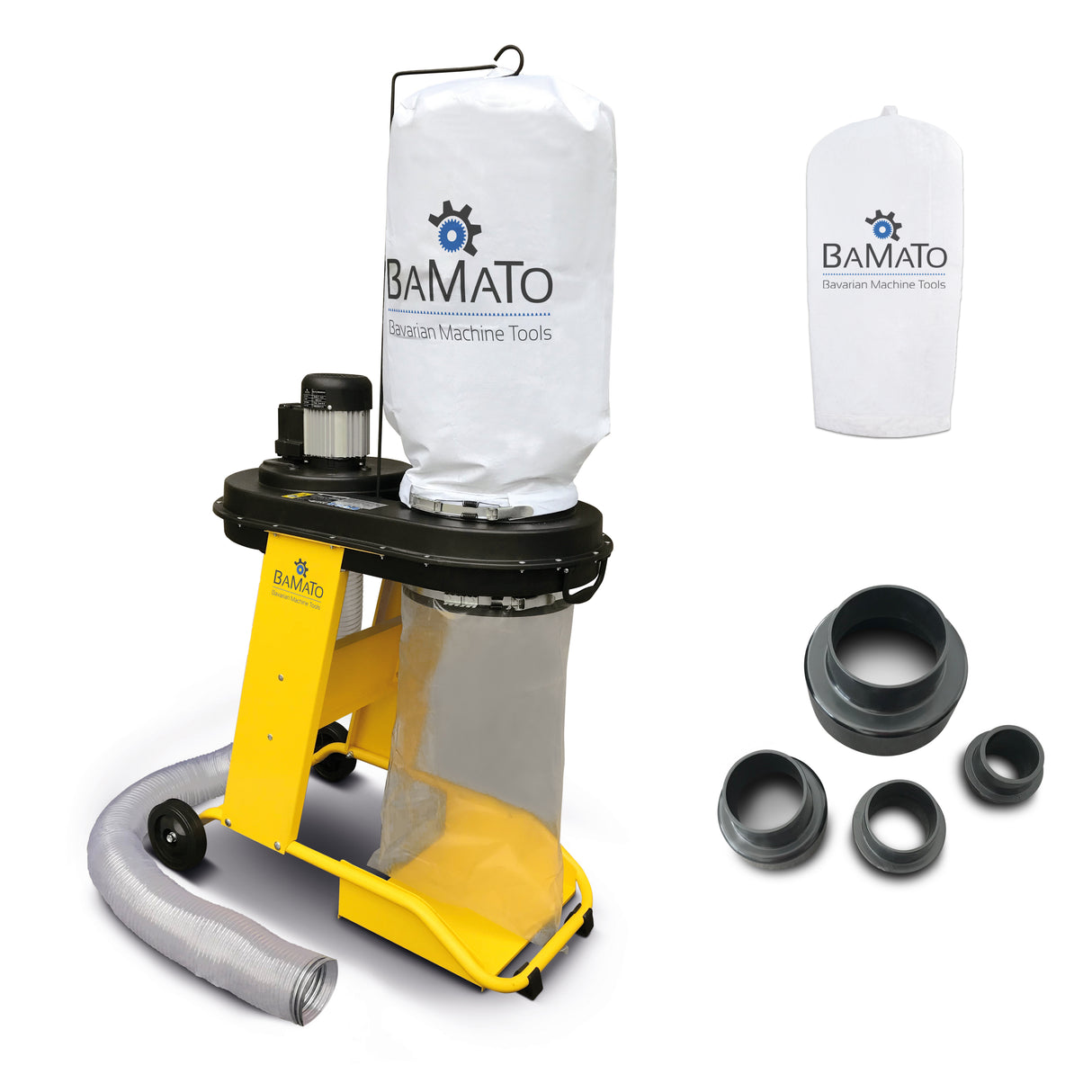 BAMATO AB-550 Absauganlage inkl. Adapterset und 2. Filterbeutel