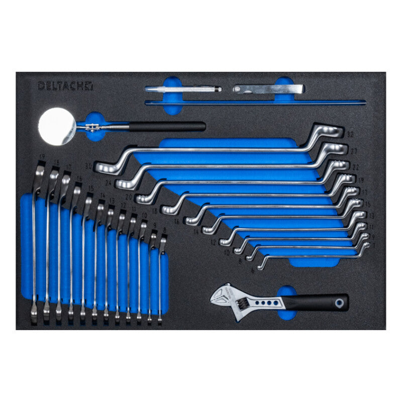 Deltach FOAM Ringschlüsselsatz gebogen, Einsatzringschlüsselsatz 561009