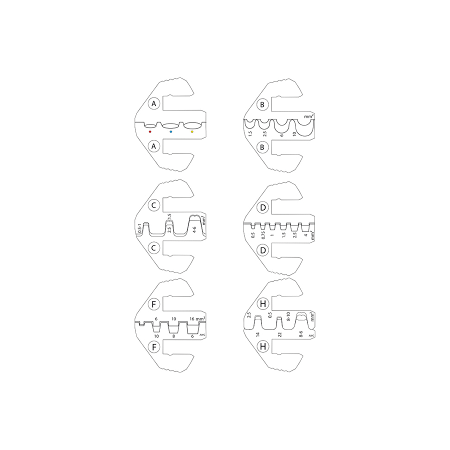 KING TONY Profi-Werkzeuge - Crimp- und Abisolierzangen-Set - 7 tlg. 42107GX