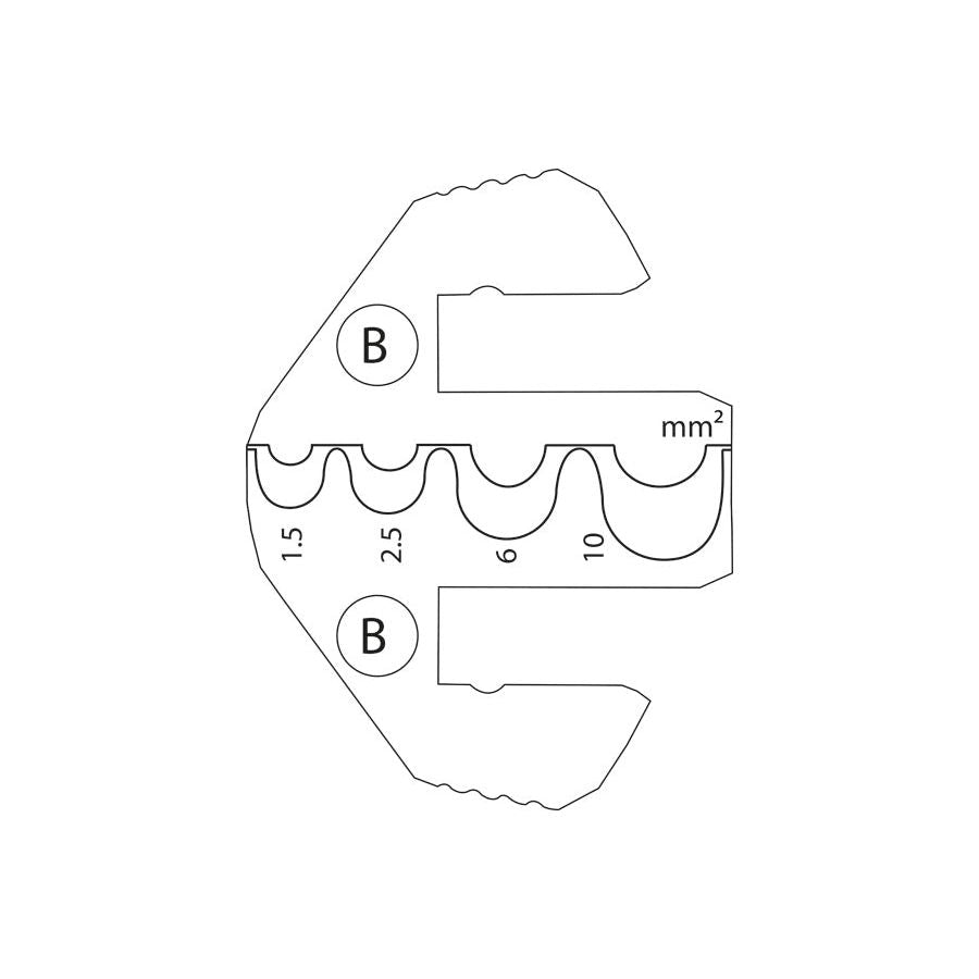 KING TONY Profi-Werkzeuge - Matrize für Kabelschuh-Zange B 678185B
