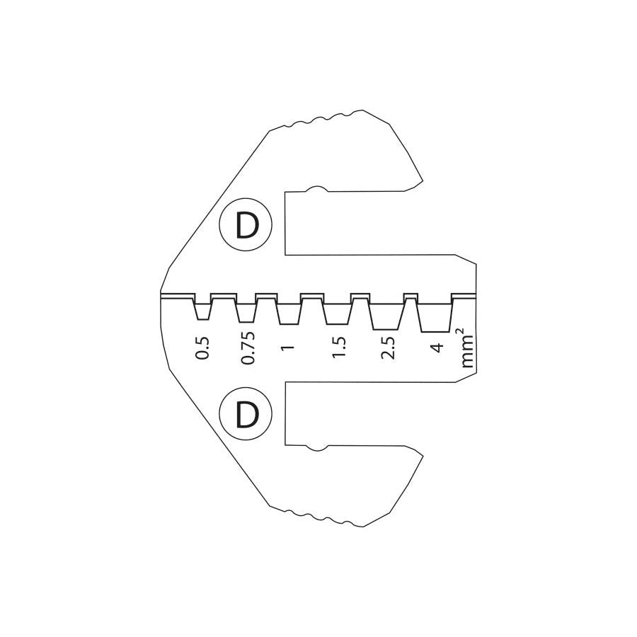 KING TONY Profi-Werkzeuge - Matrize für Kabelschuh-Zange D 678185D