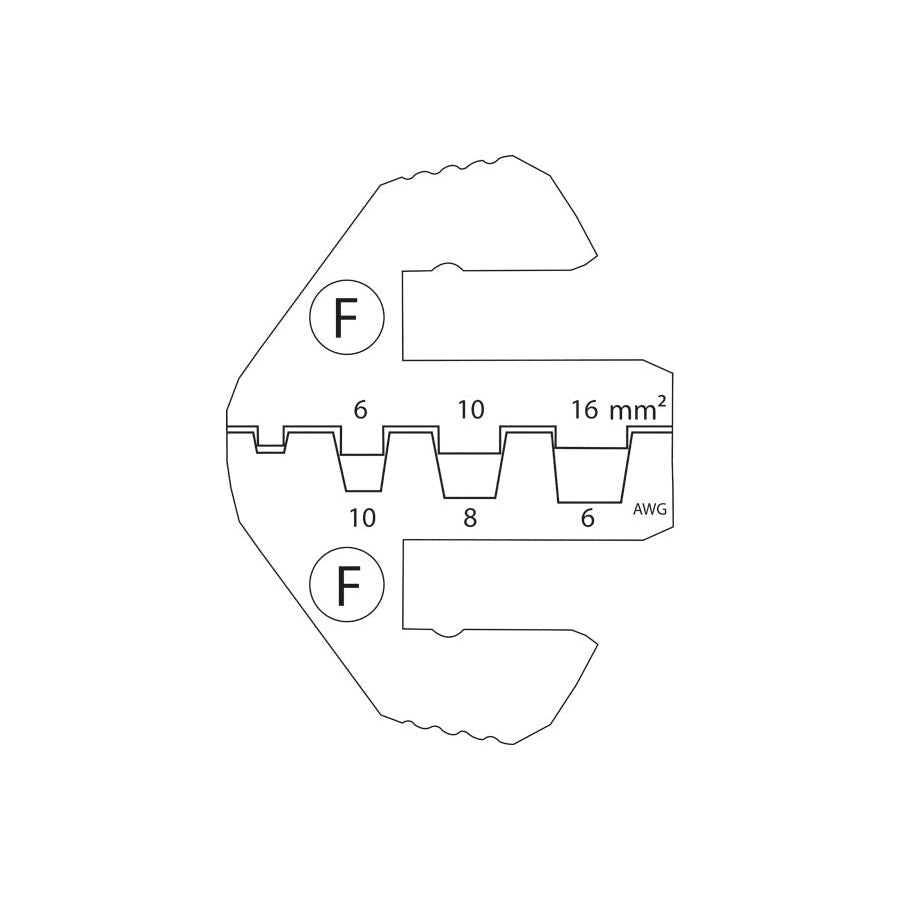 KING TONY Profi-Werkzeuge - Matrize für Kabelschuh-Zange F 678185F