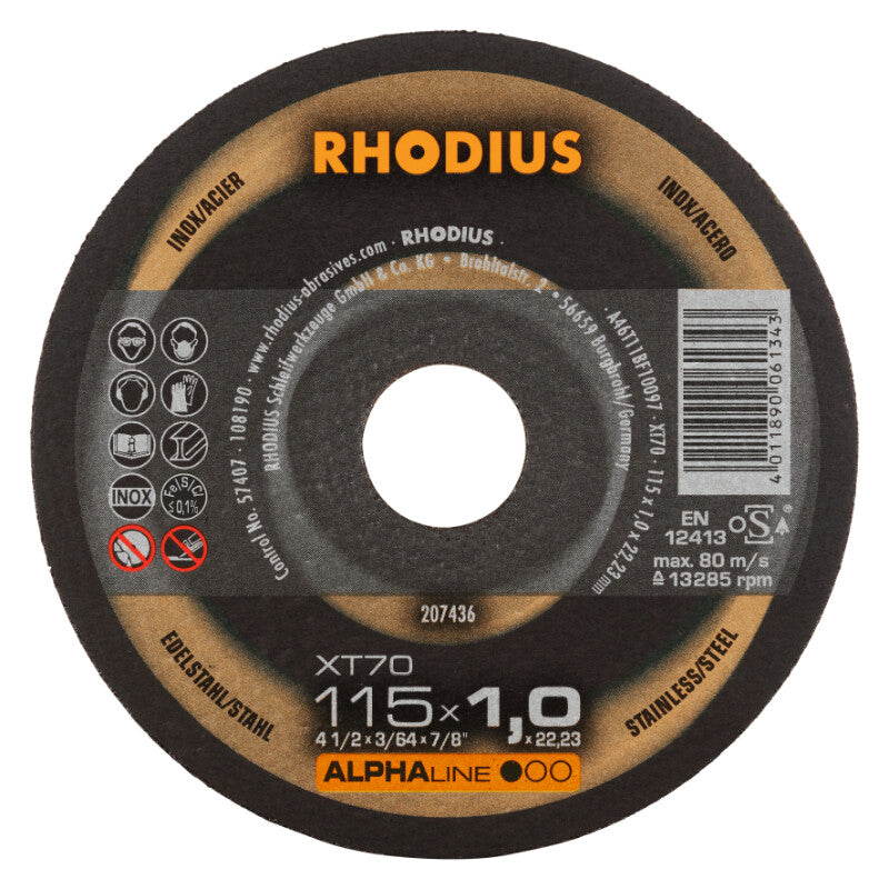 Rhodius Trennscheibe Ø115x1x22,23mm R207436