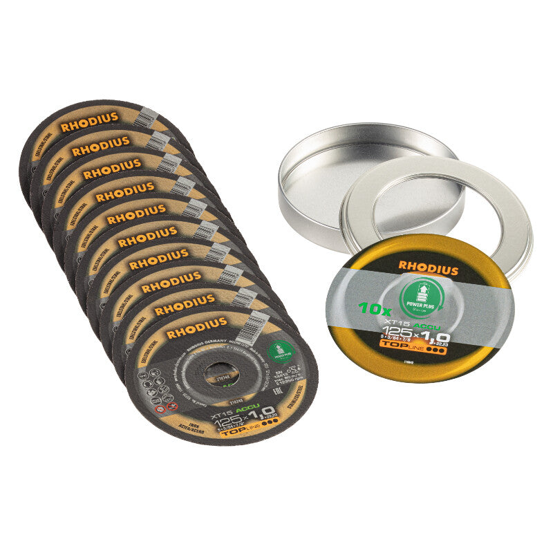 ACCU XT15 Trennscheibe Ø125x1x 22,23mm, Dose mit 10 Stück.