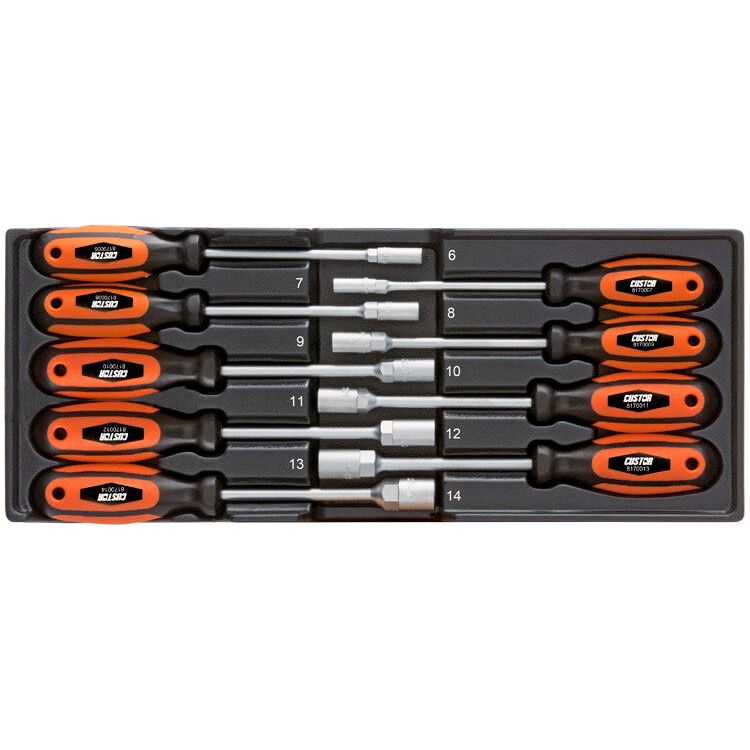 Custor Stecknuss, Steckschlüsselnschraubendreher-Satz, 9-teilig, M-Module CND81709S