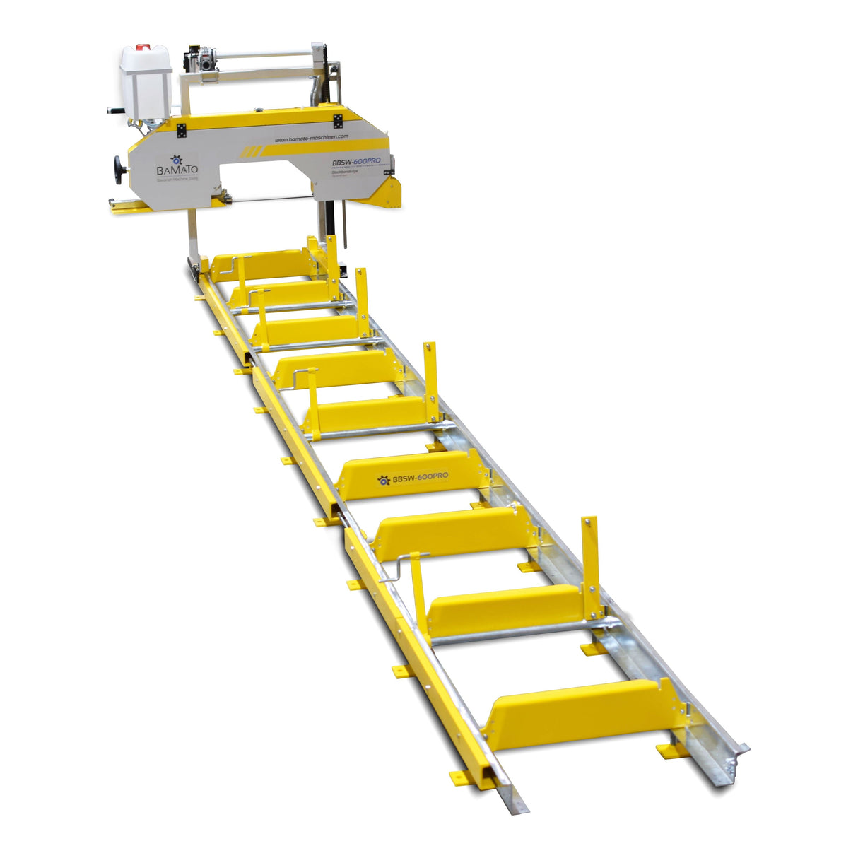 BAMATO BBSW-600PRO Blockbandsäge mit 6,9m Rollenbahn und elektrischer Höhenverstellung