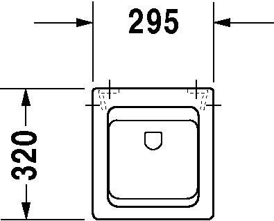 Duravit Urinal VERO 295x320mm Zulauf von hinten ohne Fliege schwarz