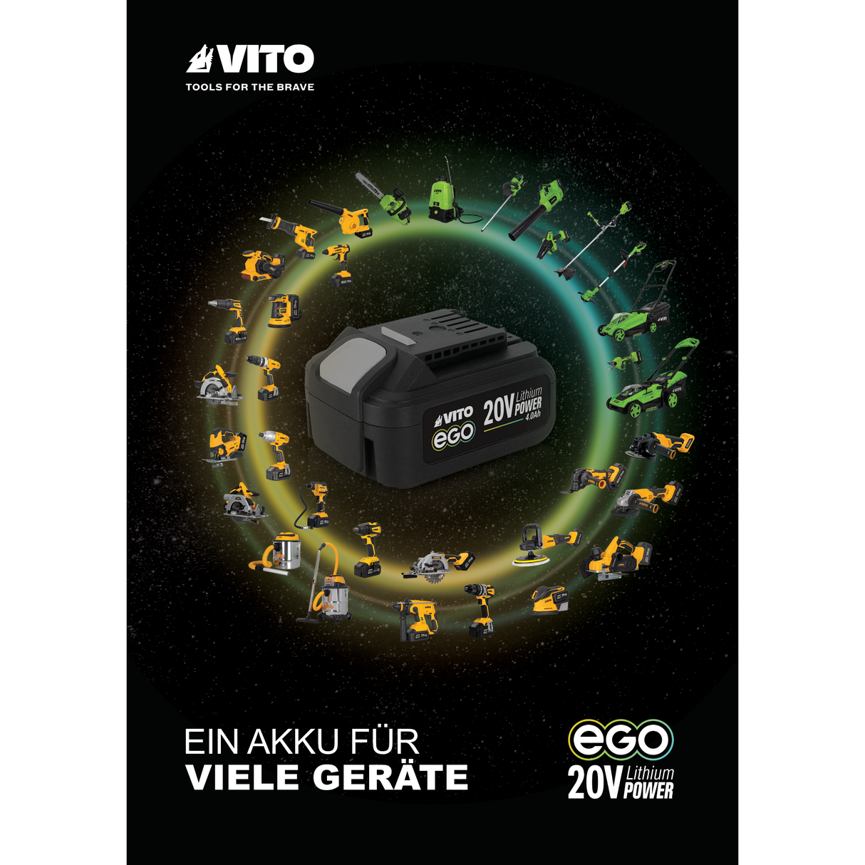 VITO EGO Schnellladegerät für Lithium-Ionen-Akkus 20V LI - Ladegerät - VIBCCR20