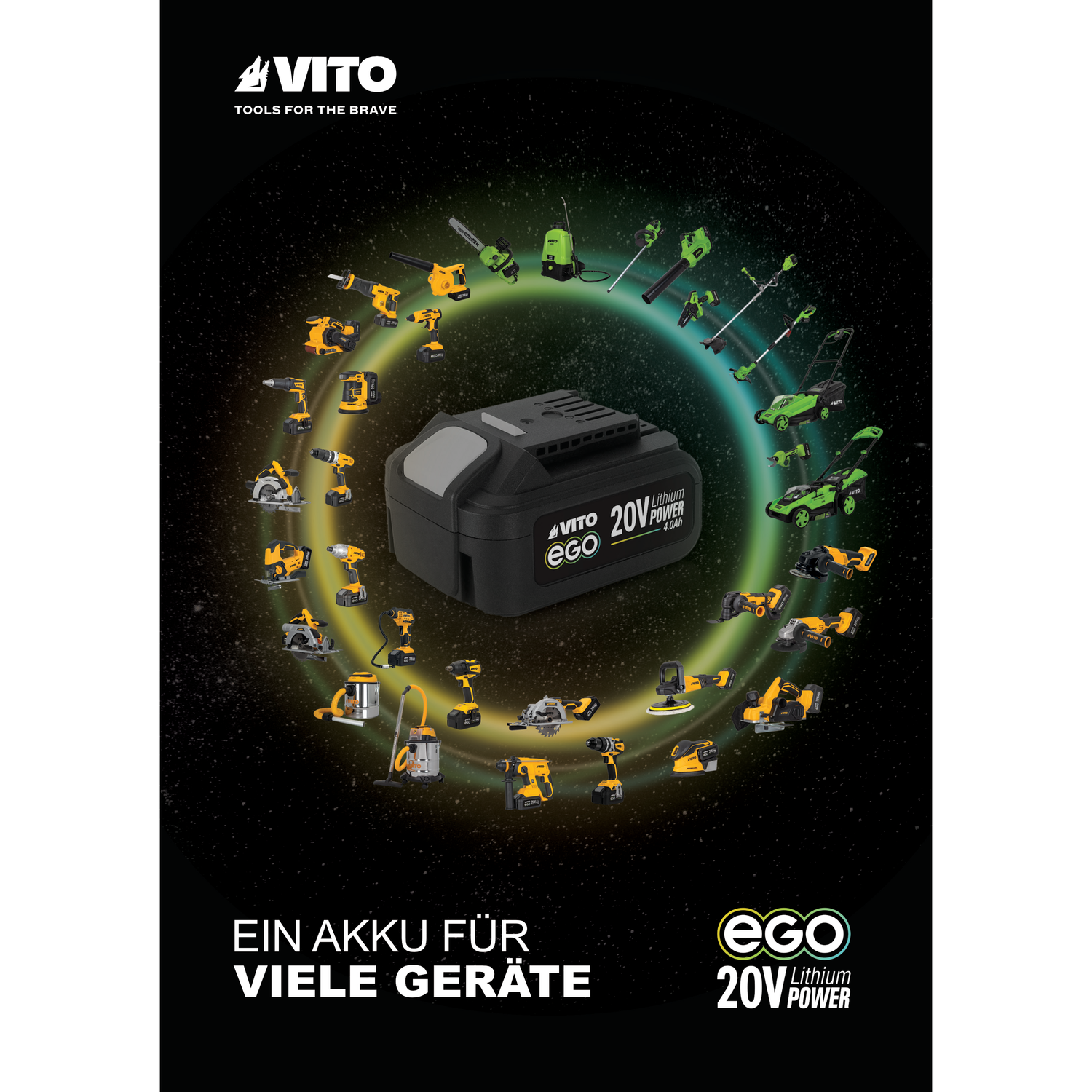 VITO EGO Schnellladegerät für Lithium-Ionen-Akkus 20V LI - Ladegerät - VIBCCR20