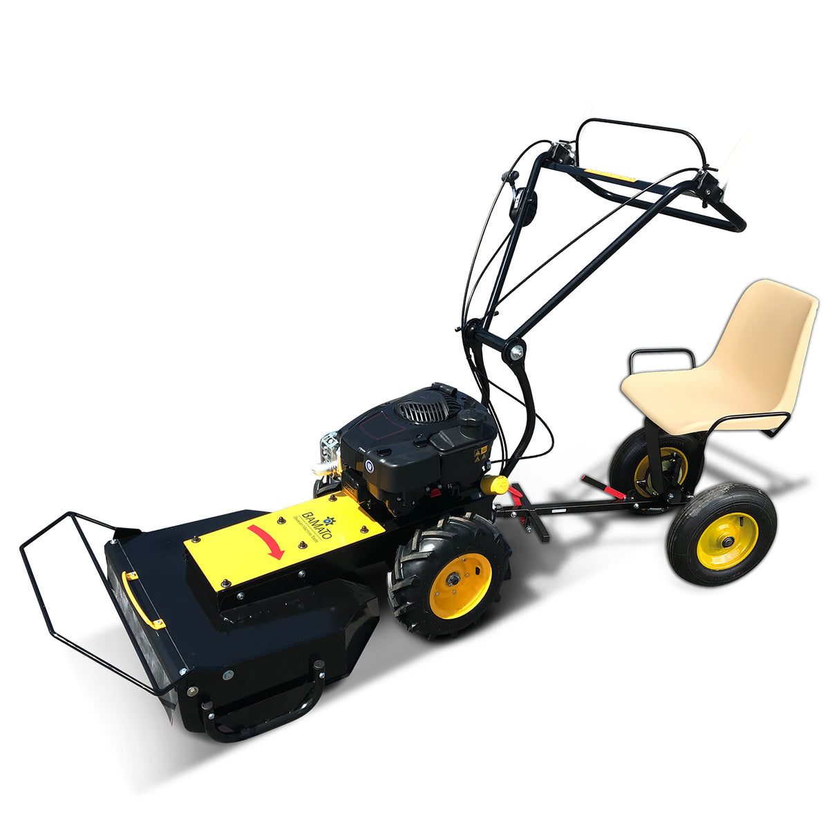 BAMATO mobiler Sitz für Hochgrasmäher und Mulchgeräte