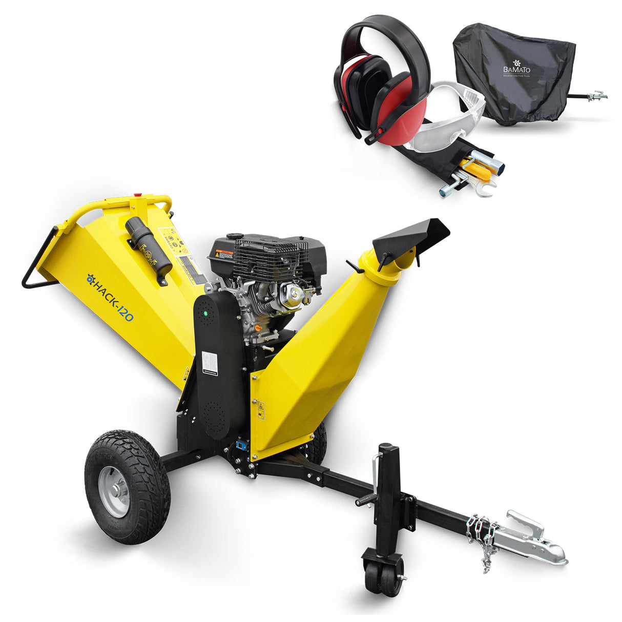BAMATO Holzhackmaschine HACK-120 inkl. Plane