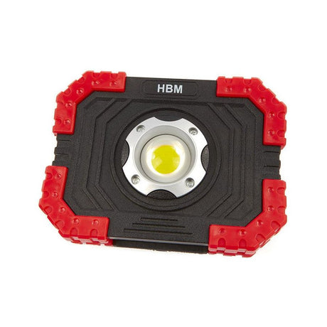 HBM LED-Bauleuchte mit Batterien 10 Watt - Tragbar und Leistungsstark mit 680 Lumen - Tools.de TP Profishop GmbH