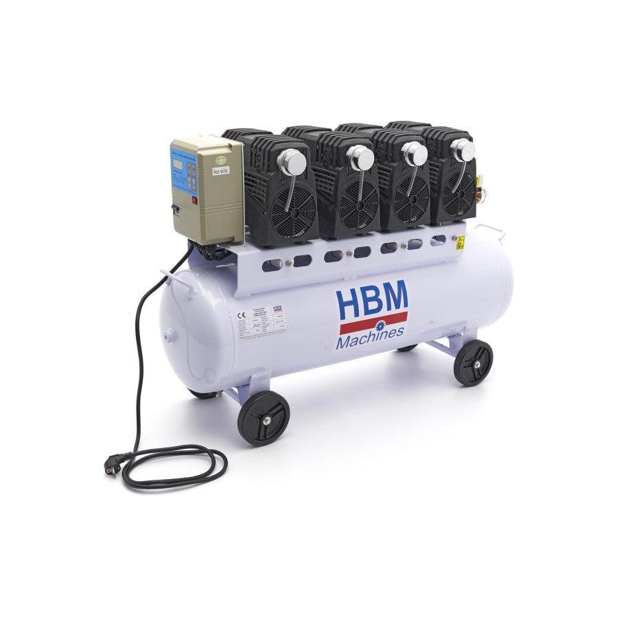 HBM Silent 120 Liter 8 Bar Profi Geräuscharmer Kompressor - FlüsterModell 2 - Tools.de TP Profishop GmbH