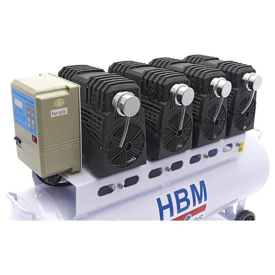 HBM Silent 120 Liter 8 Bar Profi Geräuscharmer Kompressor - FlüsterModell 2 - Tools.de TP Profishop GmbH
