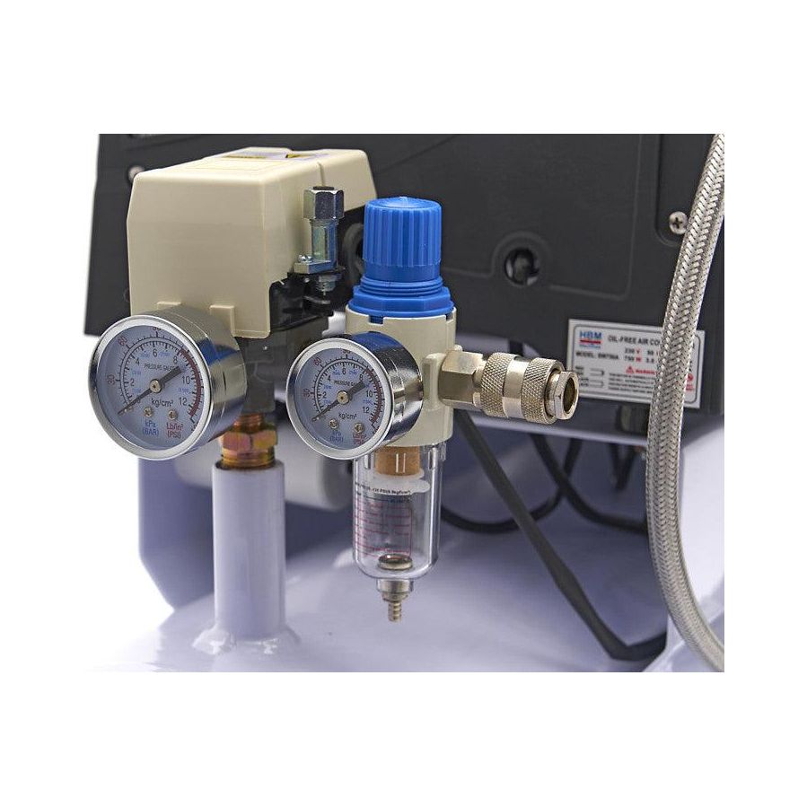 HBM Silent 120 Liter 8 Bar Profi Geräuscharmer Kompressor - FlüsterModell 2 - Tools.de TP Profishop GmbH