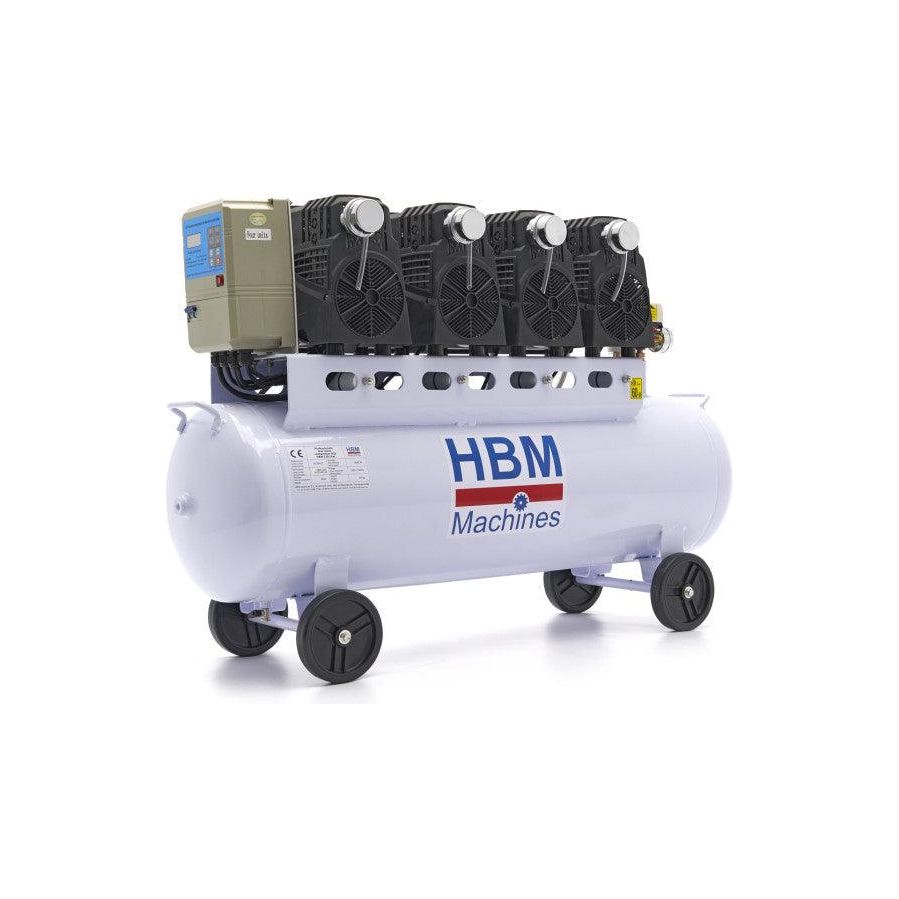 HBM Silent 120 Liter 8 Bar Profi Geräuscharmer Kompressor - FlüsterModell 2 - Tools.de TP Profishop GmbH