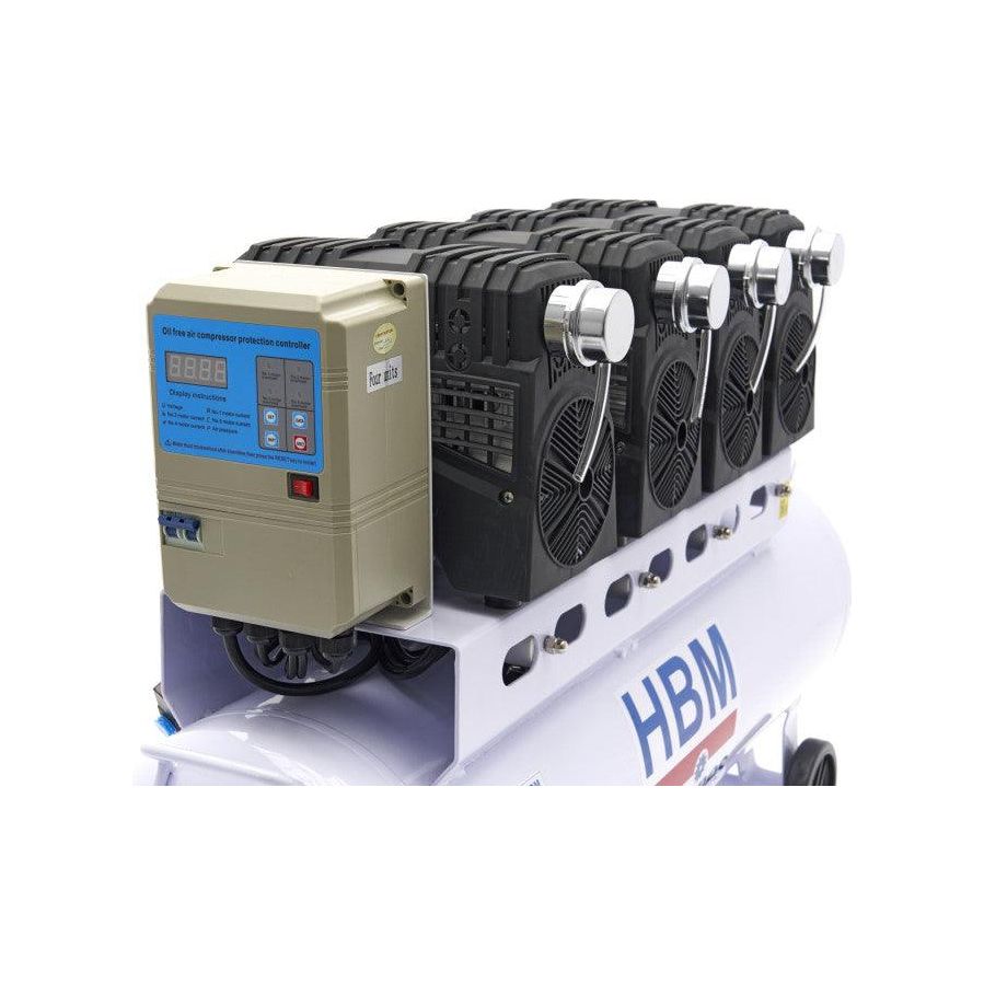 HBM Silent 120 Liter 8 Bar Profi Geräuscharmer Kompressor - FlüsterModell 2 - Tools.de TP Profishop GmbH