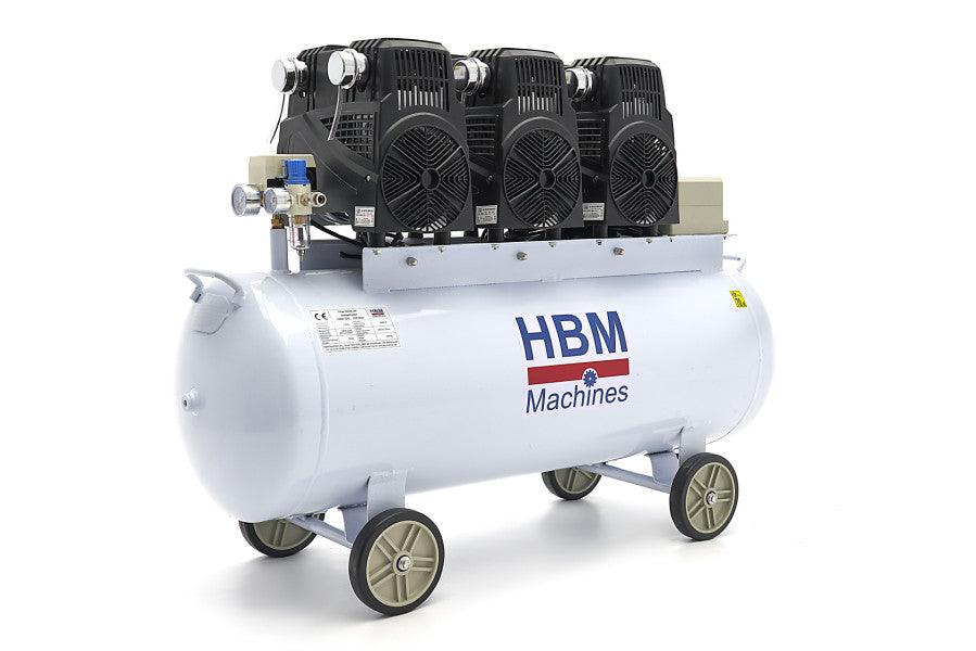 HBM Silent 6 PS Flüsterkompressor – 150 Liter professioneller geräuscharmer Kompressor SGS - Tools.de TP Profishop GmbH