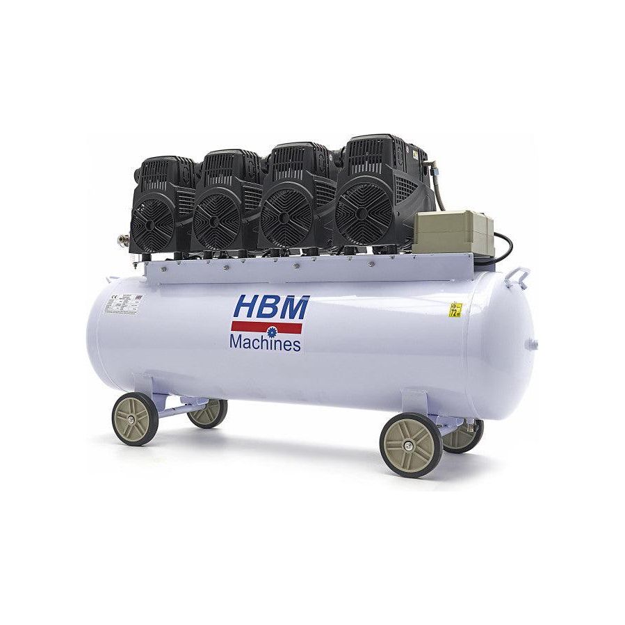 HBM Silent 8 PS - 200 Liter 10bar Max. Profi Geräuscharmer Kompressor, Flüsterkompressor SGS - Tools.de TP Profishop GmbH