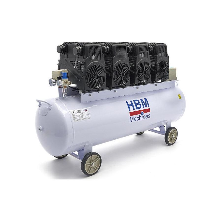 HBM Silent 8 PS - 200 Liter 10bar Max. Profi Geräuscharmer Kompressor, Flüsterkompressor SGS - Tools.de TP Profishop GmbH