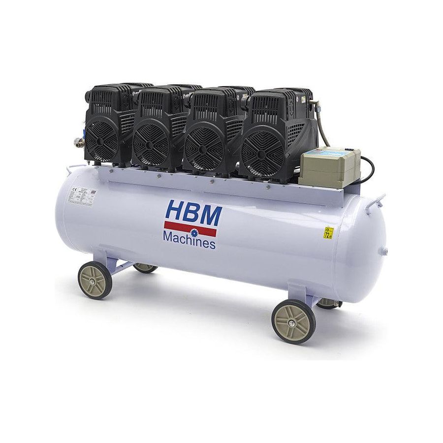 HBM Silent 8 PS - 200 Liter 10bar Max. Profi Geräuscharmer Kompressor, Flüsterkompressor SGS - Tools.de TP Profishop GmbH