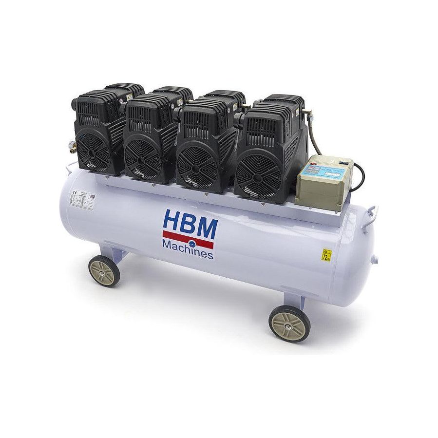 HBM Silent 8 PS - 200 Liter 10bar Max. Profi Geräuscharmer Kompressor, Flüsterkompressor SGS - Tools.de TP Profishop GmbH