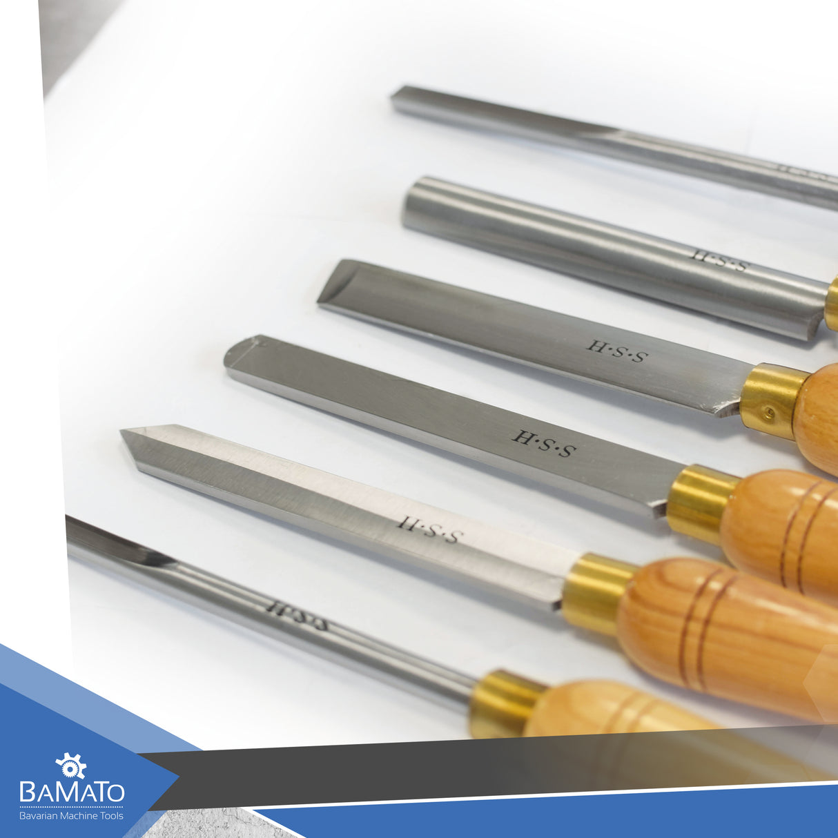 BAMATO HSS-Dreheisen 6-teiliges Set in Holzkiste