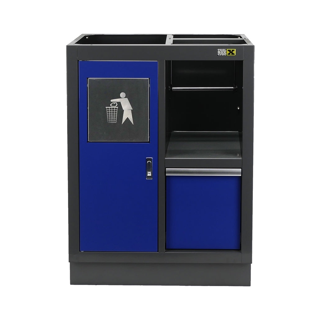 Bullram TOOLBOX4YOU Unterschrank Abfallbehälter und Papierhalter BLUE - GC68TBBLUE