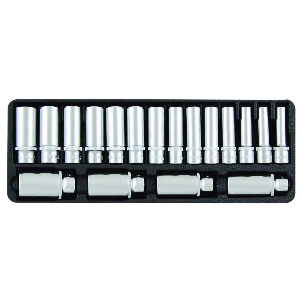 Seneca Lange Nüsse Satz 1/2" 18 Stück Profi - 910041