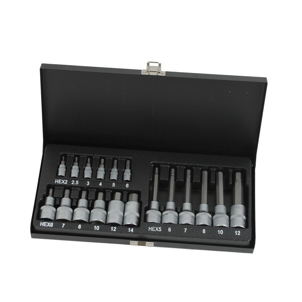 Seneca Bit Einsatz Innenzechskant 1/4" 1/2" Inch 18 Stück Profi - SE812