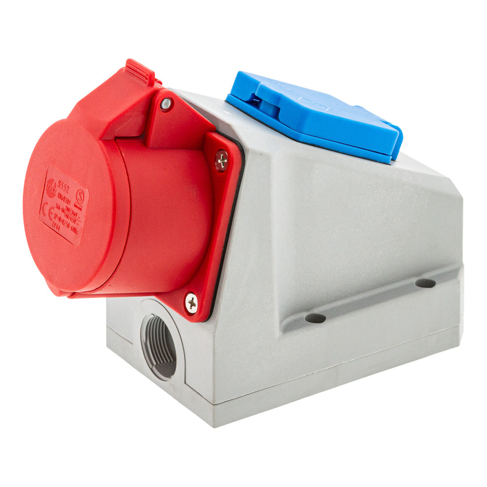 Fluxon CEE Kontaktsteckdose Kombi 5 Polig 16A Steckdose 230V - WMCS16A