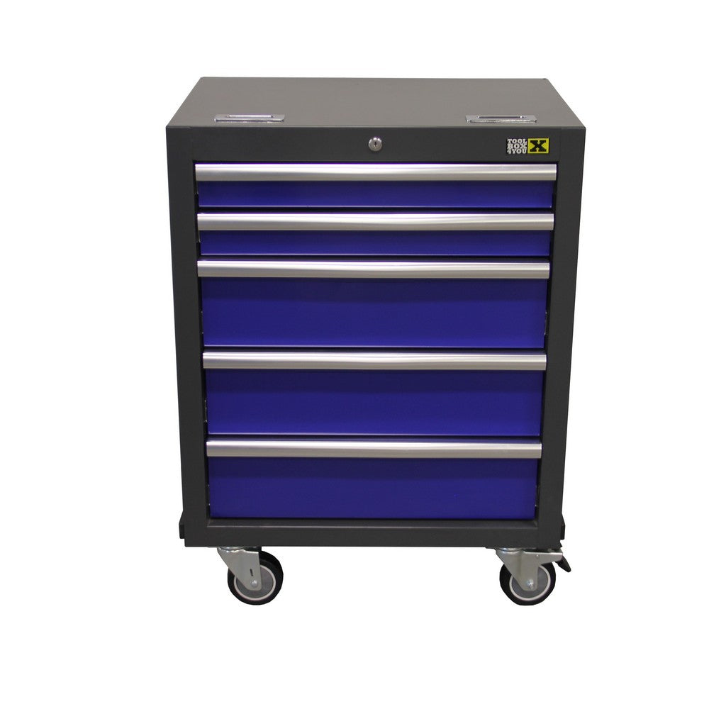 Bullram TOOLBOX4YOU Unterschrank fahrbar 5 Schubladen BLUE - GC68SCBLUE