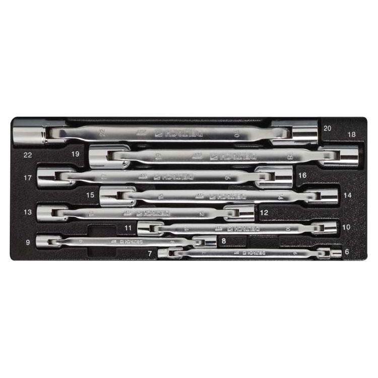 Deltach Knieschlüsselsatz, 8-teilig, S-Modul 207000