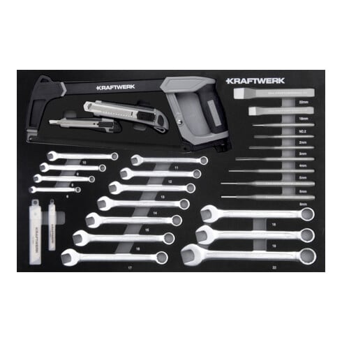 KRAFTWERK BT700 Werkstattwagen | 337-tlg. Werkzeugset 7 Schubladen BASIC Line Anthrazit Made in Germany - KW-102.117.109
